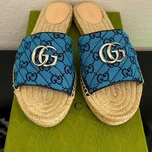 GUCCI Women's GG Canvas Espadrille Sandal